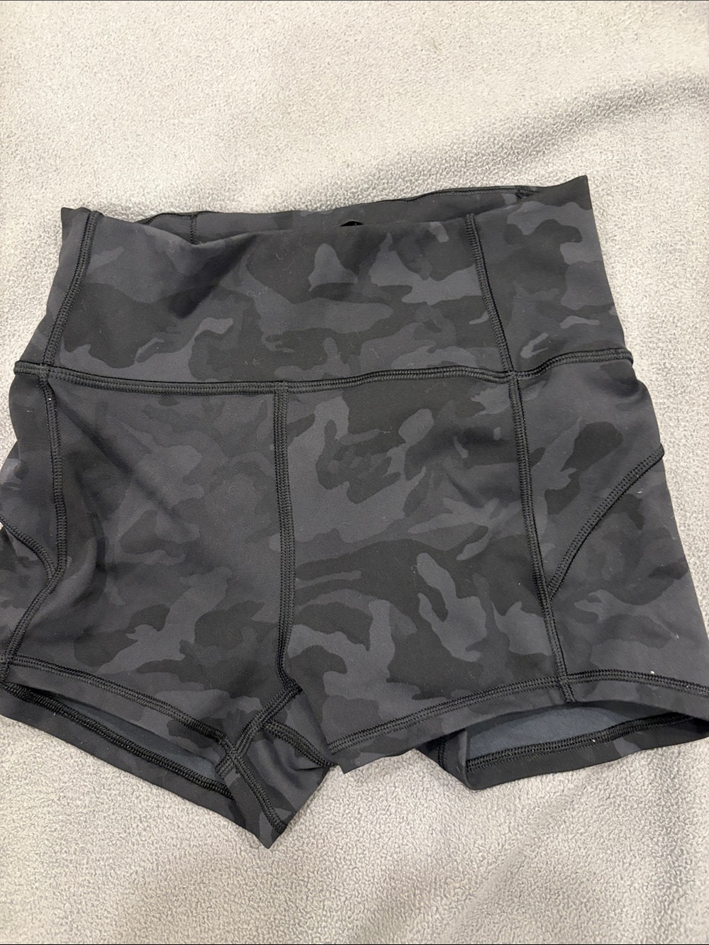 lululemon athletica Black Tonal Camo High-Waist Athletic Shorts